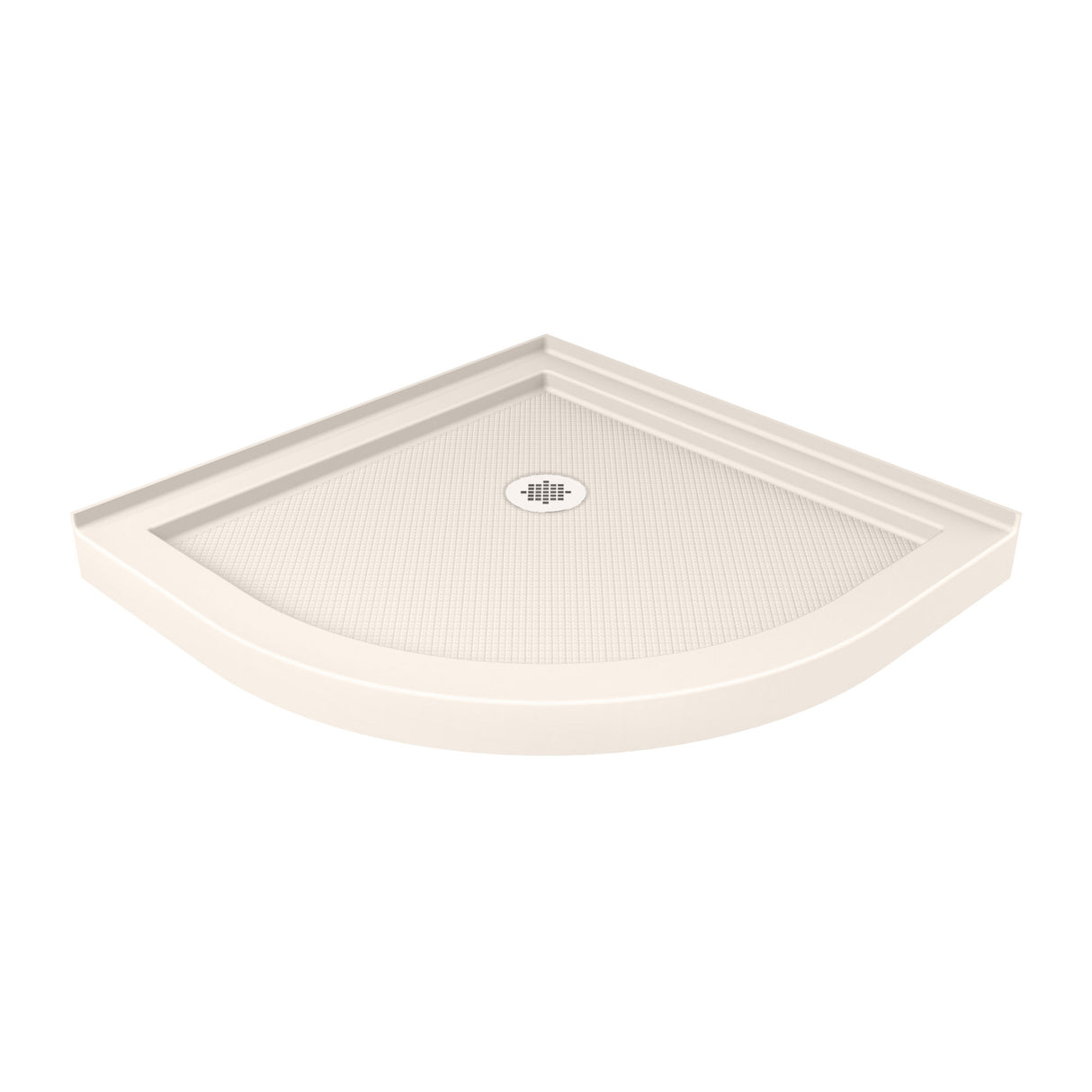 DreamLine Prime 36 in. x 74 3/4 in. Semi-Frameless Clear Glass Sliding Shower Enclosure in Brushed Nickel with Biscuit Base Kit