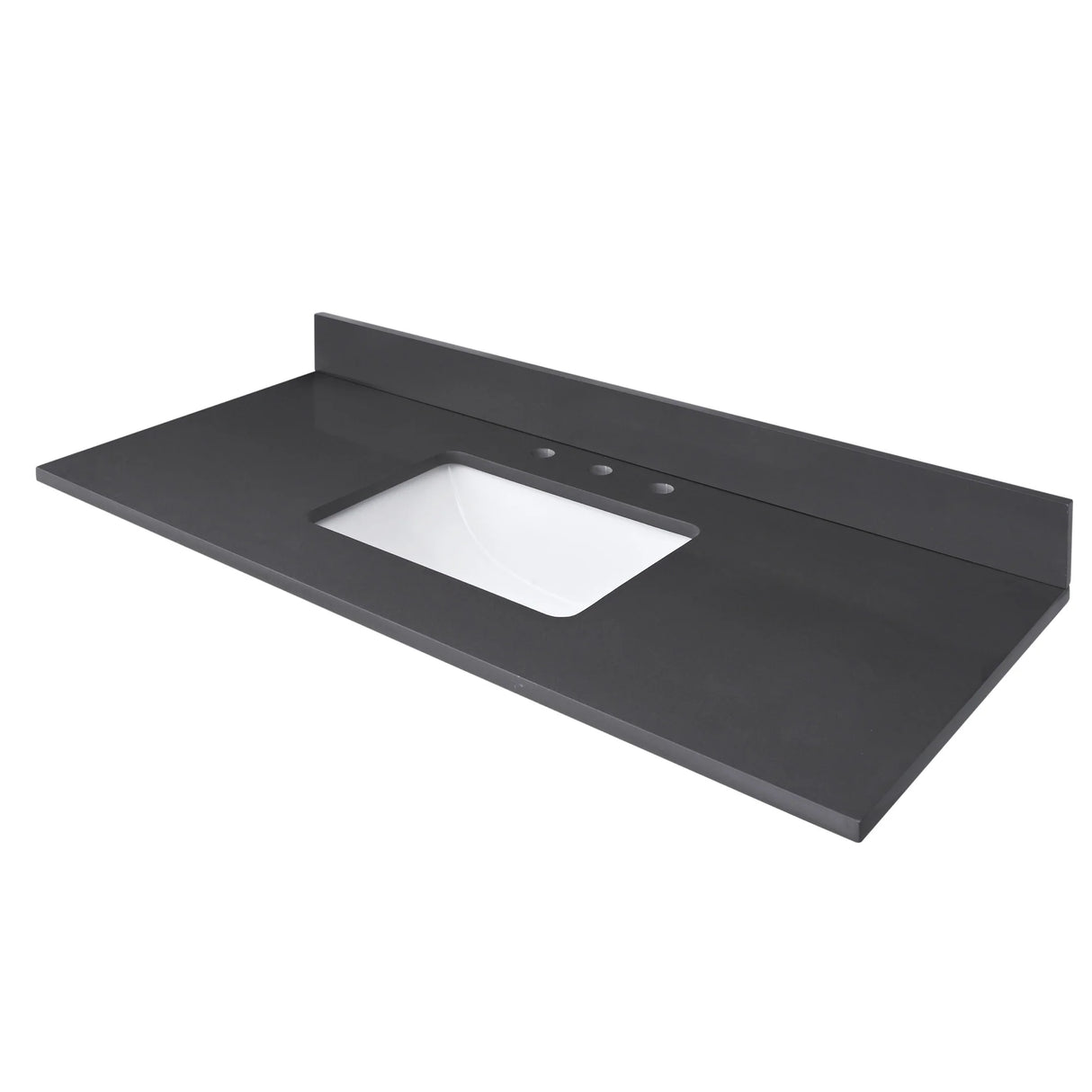 Ural Gray Quartz Top with Single Rectangular Sink QUT37UG-RS