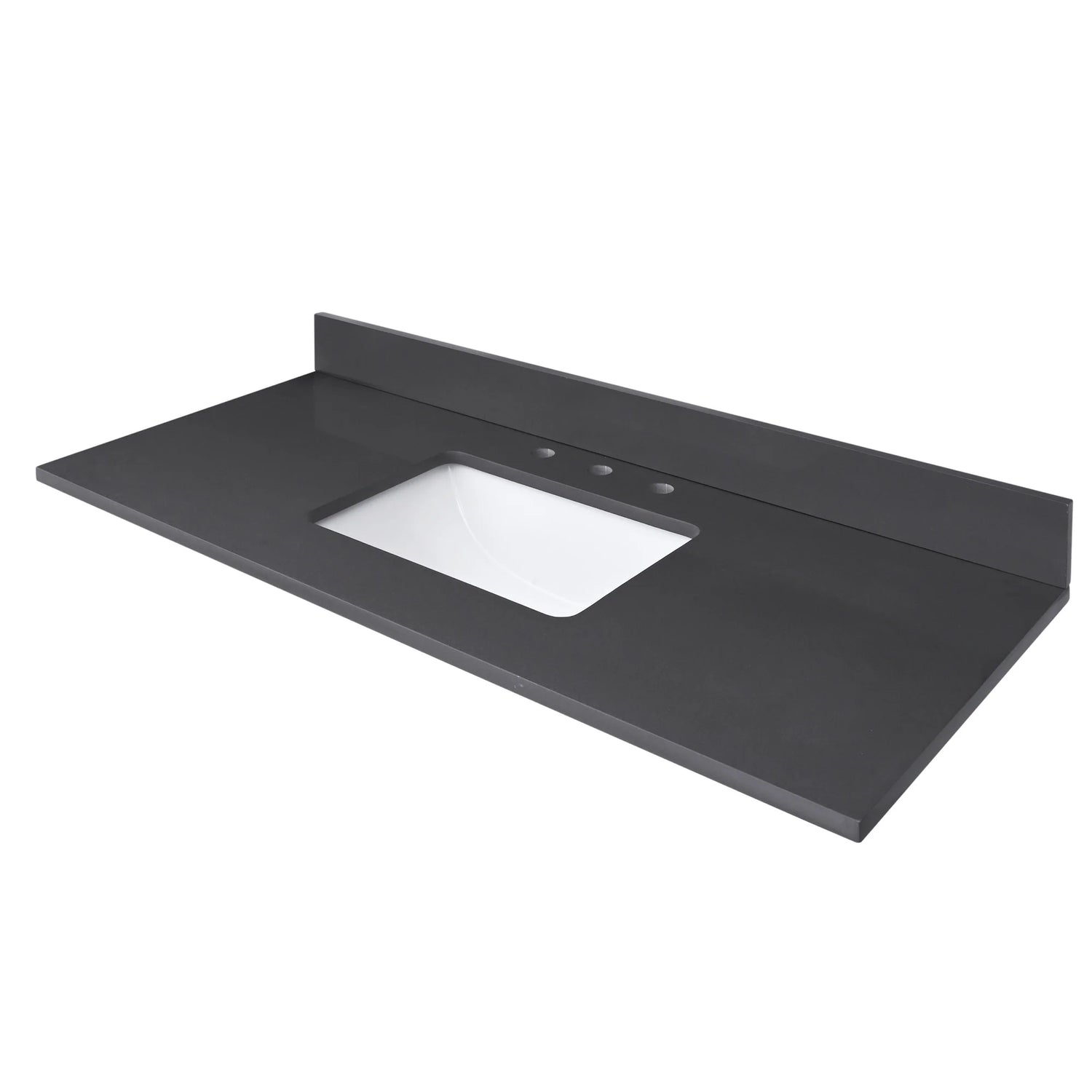 Ural Gray Quartz Top with Single Rectangular Sink QUT37UG-RS