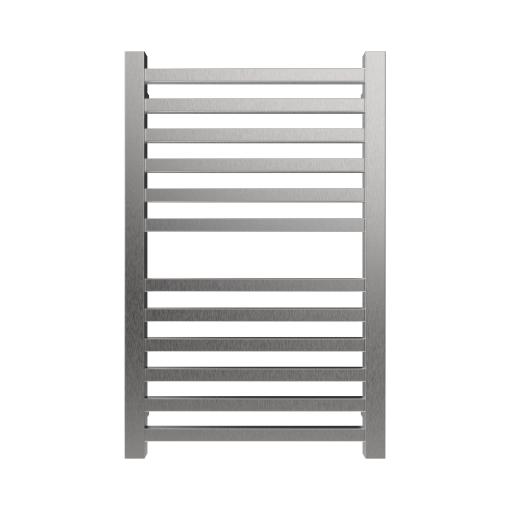 Amba Products Q2132B Quadro 12-Bar Hardwired Towel Warmer - 4.375 x 21.25 x 33.125 in. - Brushed Finish
