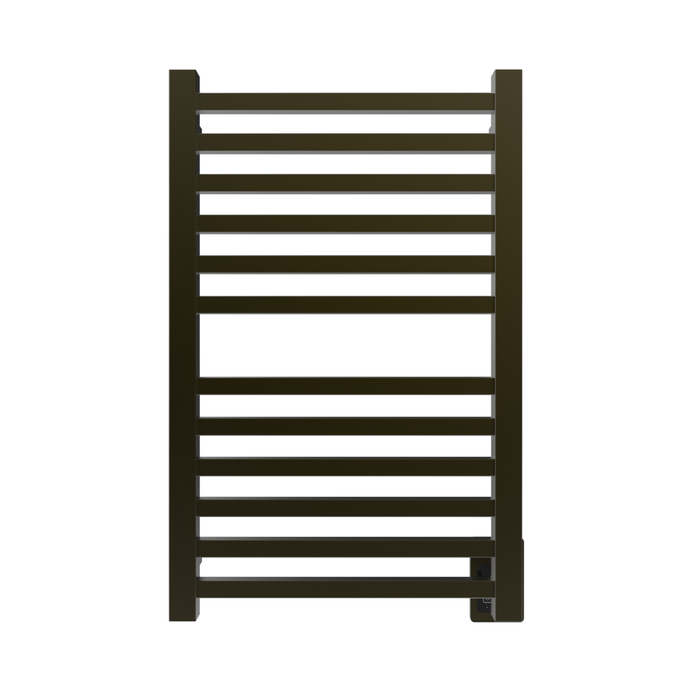 Amba Products Q2132BB Quadro 12-Bar Hardwired Towel Warmer - 4.375 x 21.25 x 33.125 in. - Brushed Bronze Finish