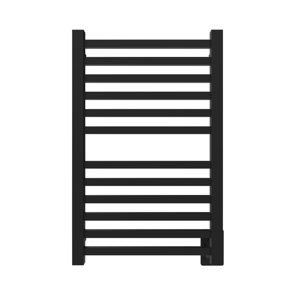 Amba Products Q2132MB Quadro 12-Bar Hardwired Towel Warmer - 4.375 x 21.25 x 33.125 in. - Matte Black Finish