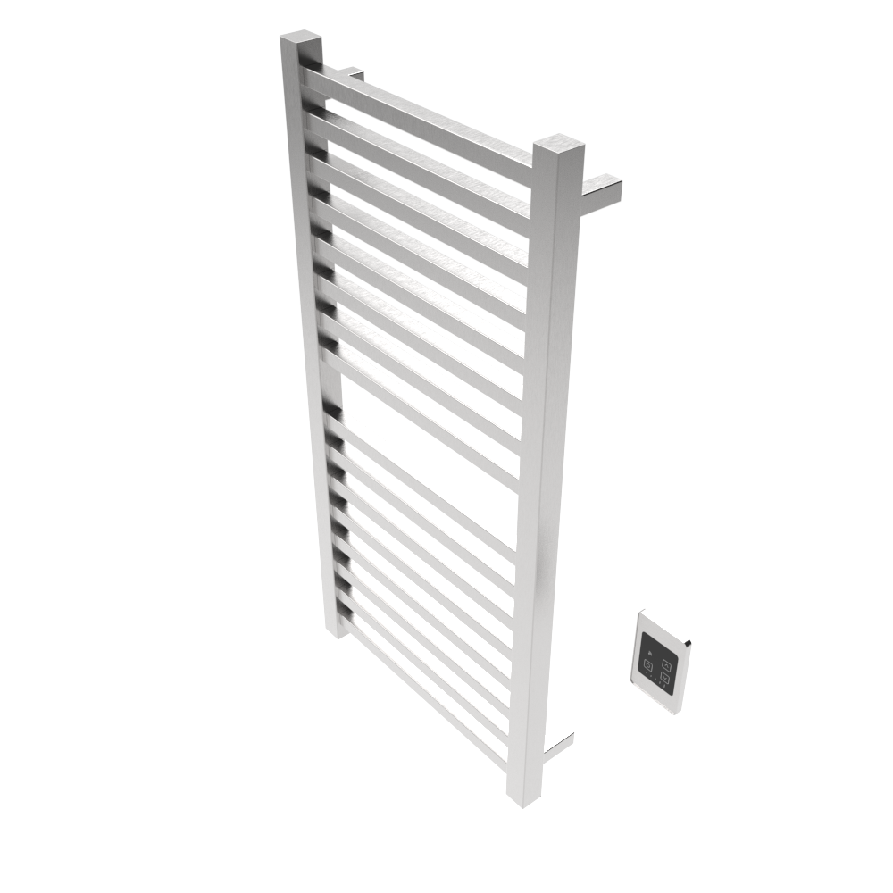 Amba Products Q2142B Quadro 16-Bar Hardwired Towel Warmer - 4.375 x 21.25 x 42.625 in. - Brushed Finish