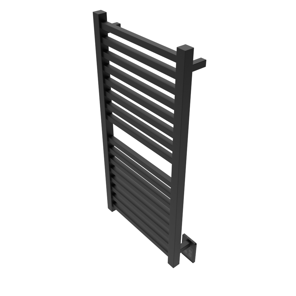 Amba Products Q2142MB Quadro 16-Bar Hardwired Towel Warmer - 4.375 x 21.25 x 42.625 in. - Matte Black Finish