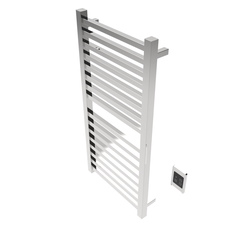 Amba Products Q2142P Quadro 16-Bar Hardwired Towel Warmer - 4.375 x 21.25 x 42.625 in. - Polished Finish