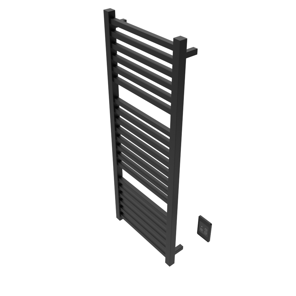 Amba Products Q2154MB Quadro 20-Bar Hardwired Towel Warmer - 4.375 x 21.25 x 54.375 in. - Matte Black Finish