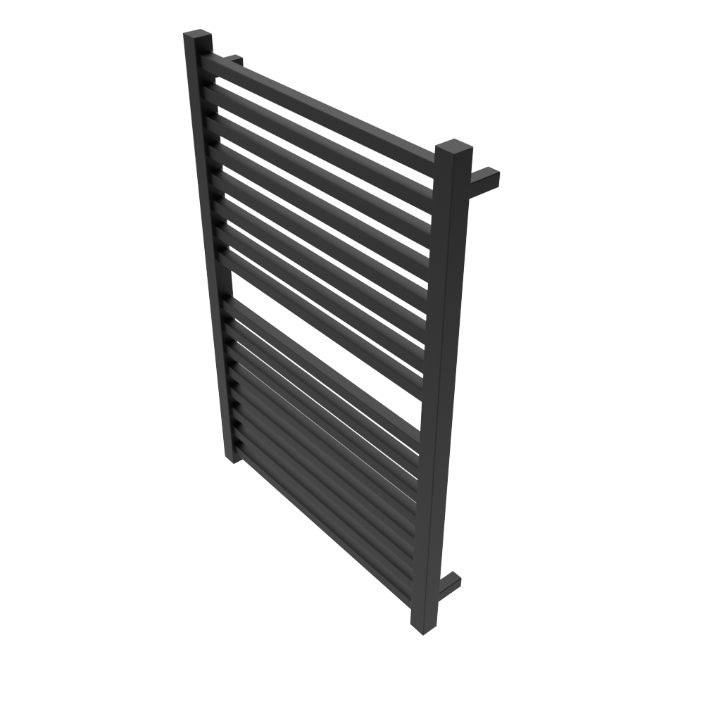 Amba Products Q2942MB Quadro 16-Bar Hardwired Towel Warmer - 4.375 x 29.125 x 42.625 in. - Matte Black Finish