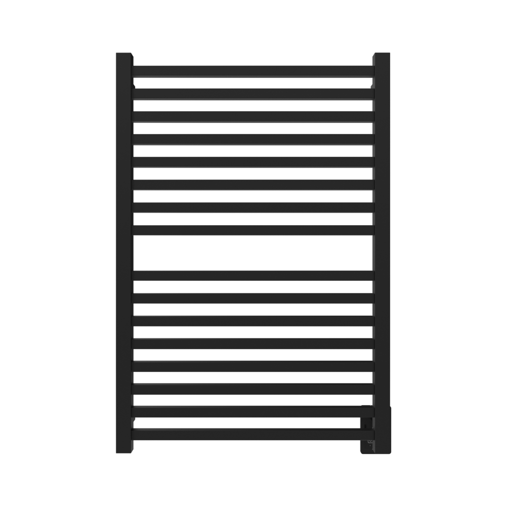 Amba Products Q2942MB Quadro 16-Bar Hardwired Towel Warmer - 4.375 x 29.125 x 42.625 in. - Matte Black Finish