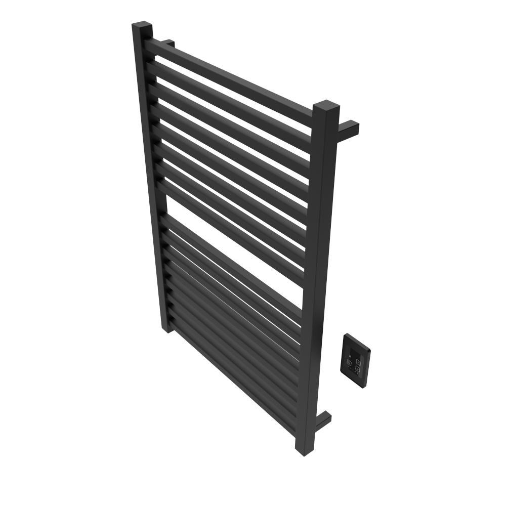 Amba Products Q2942MB Quadro 16-Bar Hardwired Towel Warmer - 4.375 x 29.125 x 42.625 in. - Matte Black Finish