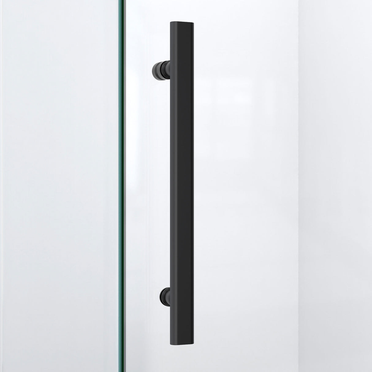 DreamLine Prism Plus 42 in. x 74 3/4 in. Frameless Neo-Angle Shower Enclosure in Satin Black with Black Base