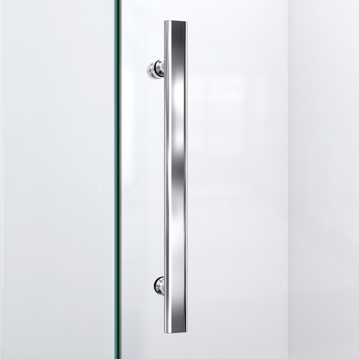 DreamLine Prism Plus 42 in. x 74 3/4 in. Frameless Neo-Angle Shower Enclosure in Chrome with White Base