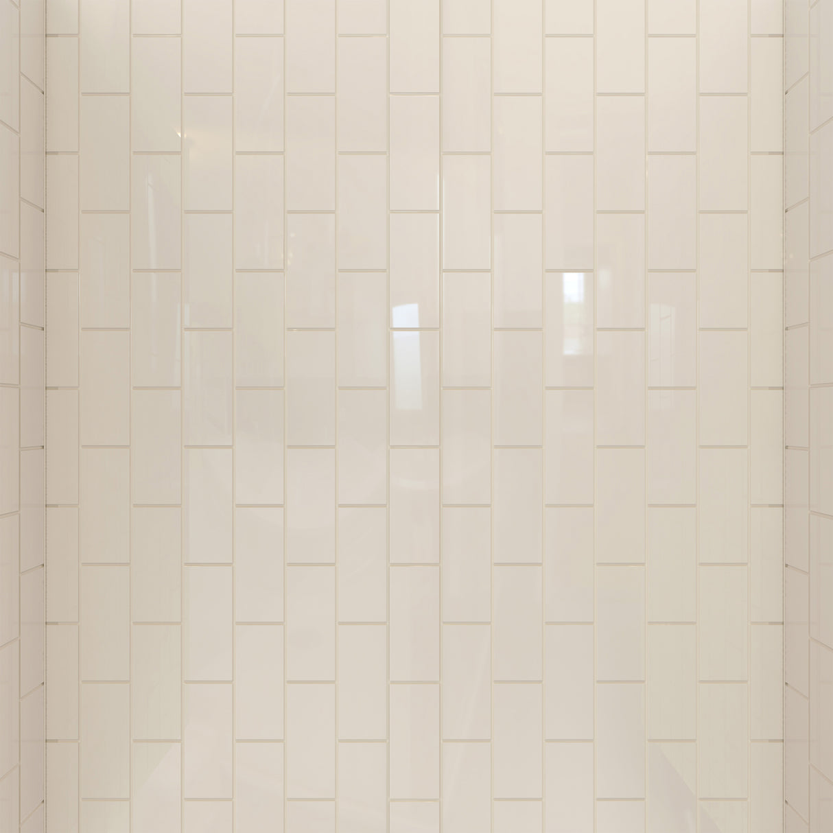 DreamLine QWALL-VS 56-60 in. W x 36 in. D x 62 in. H Acrylic Wall Kit in Biscuit