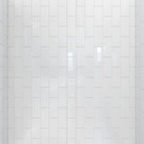 DreamLine Flex 30 in. D x 60 in. W x 78 3/4 in. H Pivot Shower Door, Base, and White Wall Kit in Brushed Nickel