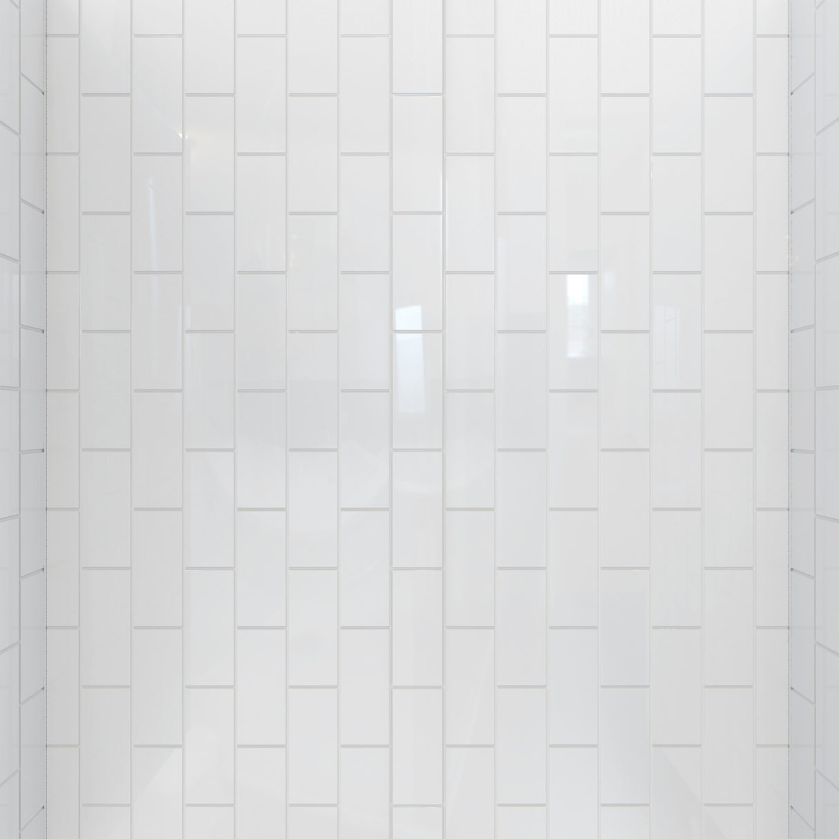 DreamLine Prime 36 in. x 36 in. x 78 3/4 in. H Shower Enclosure, Base, and White Wall Kit in Brushed Nickel and Frosted Glass