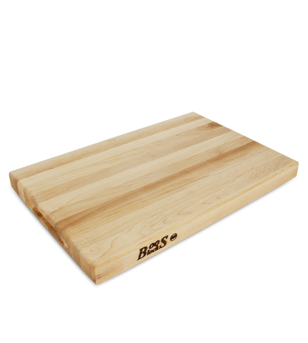John Boos R01 Maple Wood Cutting Board for Kitchen Prep, 1.5 Inch Thick, Large Edge Grain Rectangular Reversible Charcuterie Block, 18" x 12" 1.5" 18X12X1.5 MPL-EDGE GR-REV-