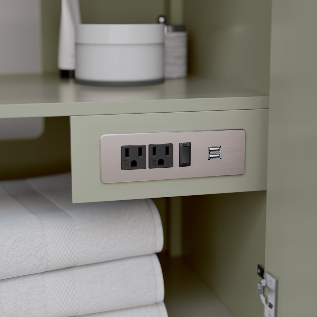 Strada 60 Inch Double Bathroom Vanity in Light Green White Carrara Marble Countertop Undermount Square Sinks Satin Bronze Trim 58 Inch Mirror