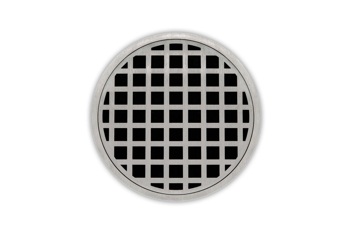 Infinity Drain RQ 5 5” Strainer - Squares Pattern & 2" Throat for RQ 5, RQD 5, RQDB 5