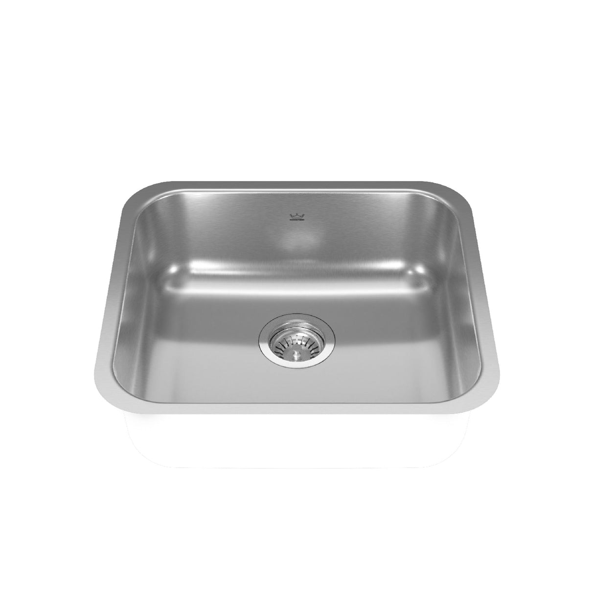 KINDRED RSU1820-7N Reginox 19.75-in LR x 17.75-in FB x 7-in DP Undermount Single Bowl Stainless Steel Kitchen Sink In Linear brushed Bowl with Silk Finished Rim