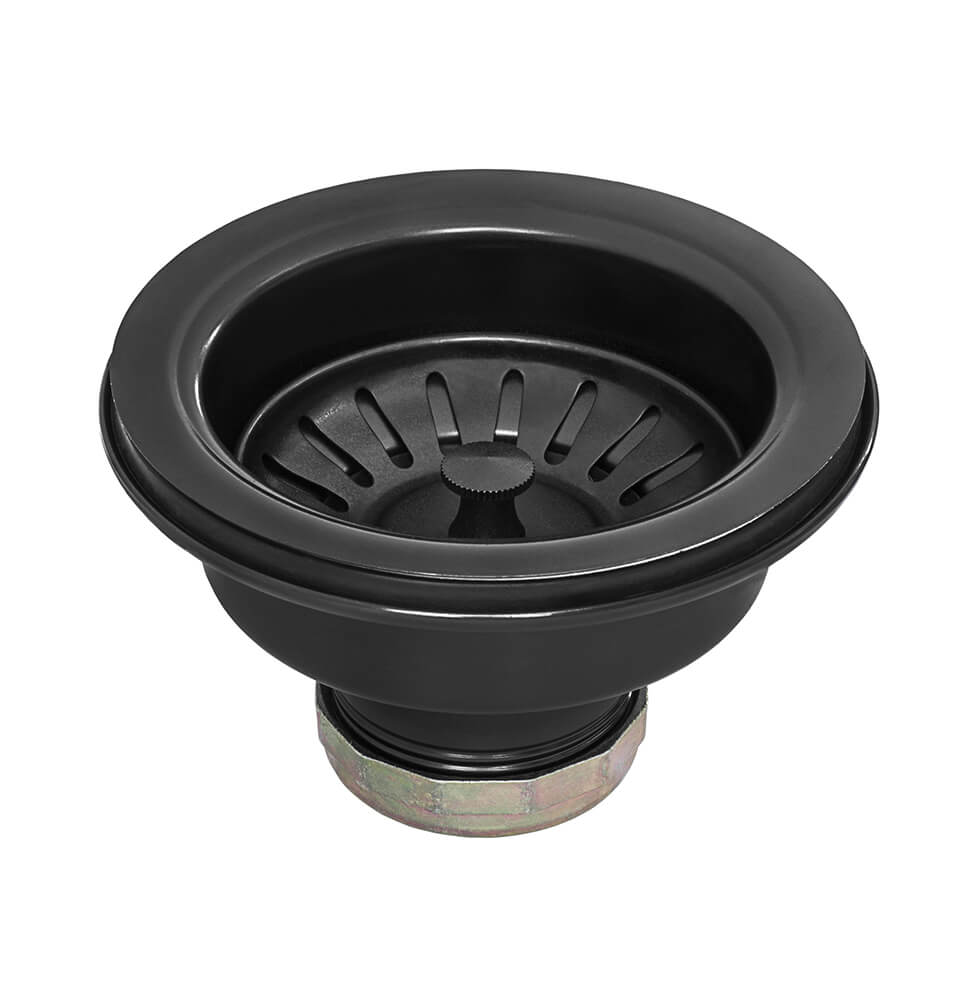 Ruvati Kitchen Sink Strainer Drain Assembly - Gunmetal Black Stainless Steel - RVA1022BL