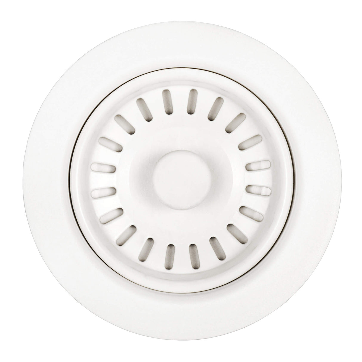 Ruvati Kitchen Sink Basket Strainer Drain Assembly - Matte White - RVA1038WH