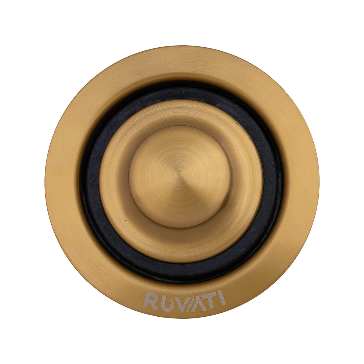 Ruvati Garbage Disposal Flange with Basket Strainer and Stopper - Brushed Gold Satin Brass - RVA1042GG