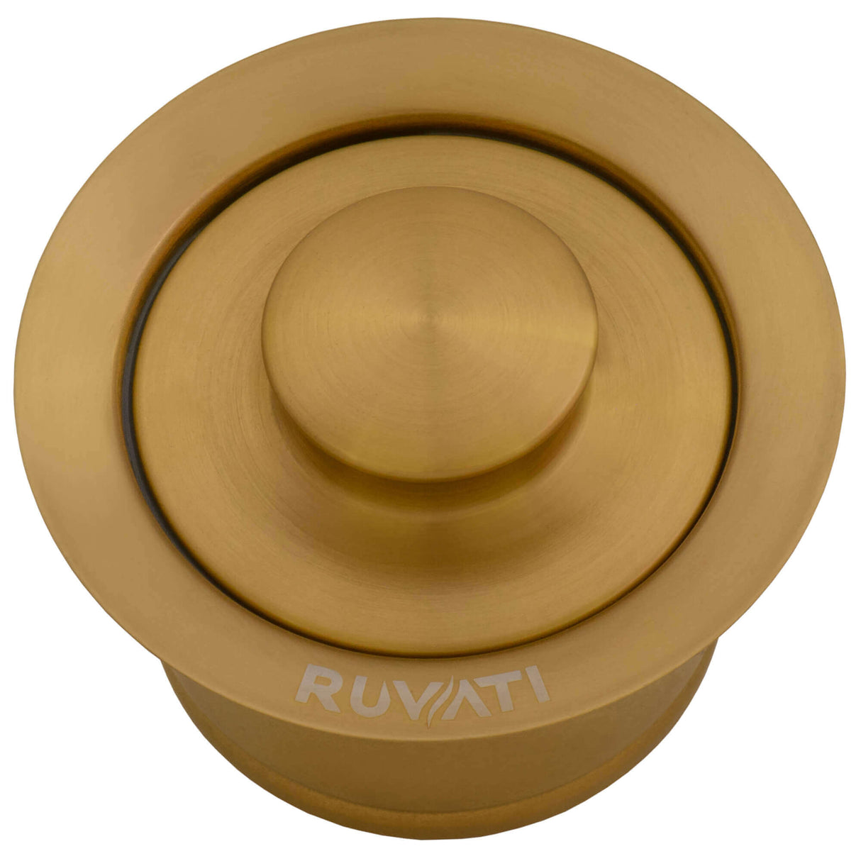 Ruvati Extended Garbage Disposal Flange with Deep Basket and Stopper - Brushed Gold Satin Brass - RVA1052GG
