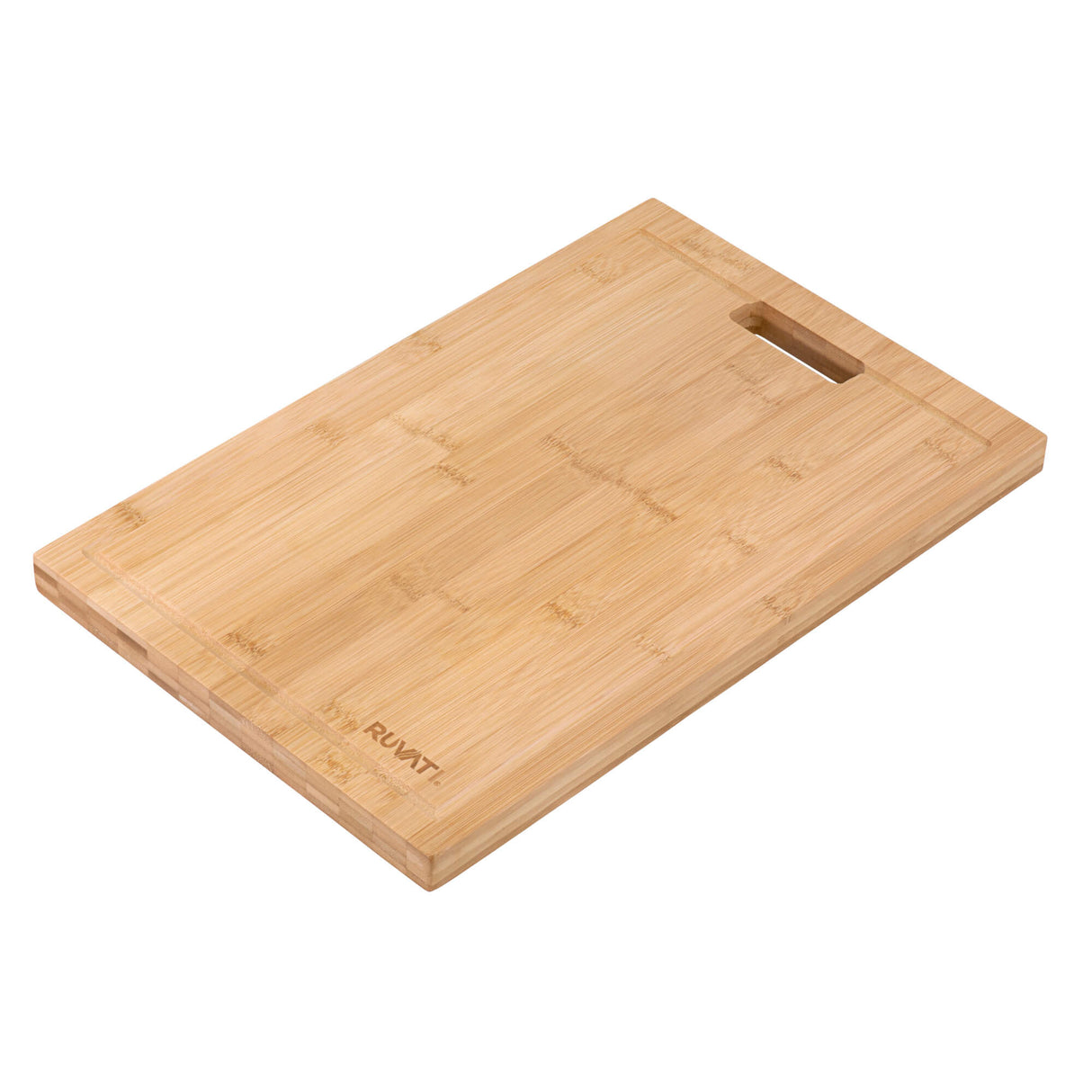 Ruvati 17 x 11 inch LedgeFit Bamboo Replacement Cutting Board for Ruvati Workstation Sinks - RVA1217BAM