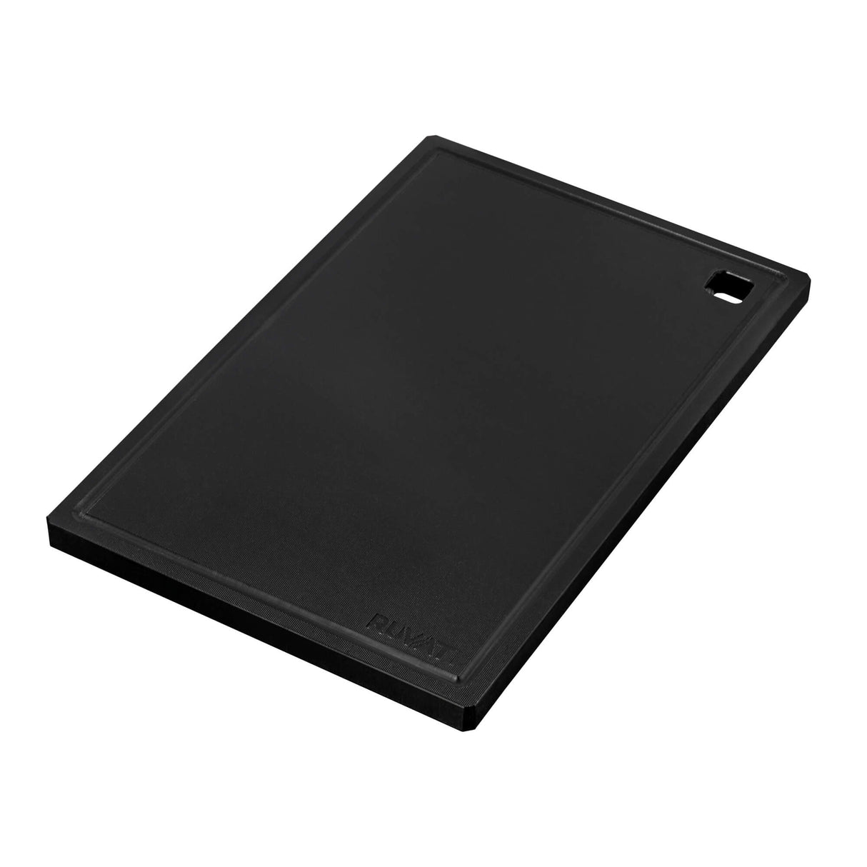 Ruvati 17 x 11 inch LedgeFit Black Resin Replacement Cutting Board for Ruvati Workstation Sinks - RVA1217BLK
