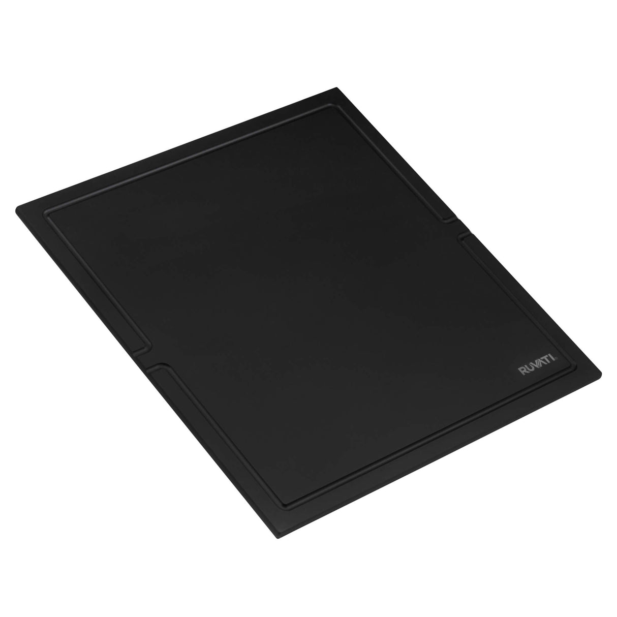 Ruvati 17 x 16 inch Black Composite Dual-Tier Cutting Board for Ruvati Workstation Sinks - RVA1233BWC