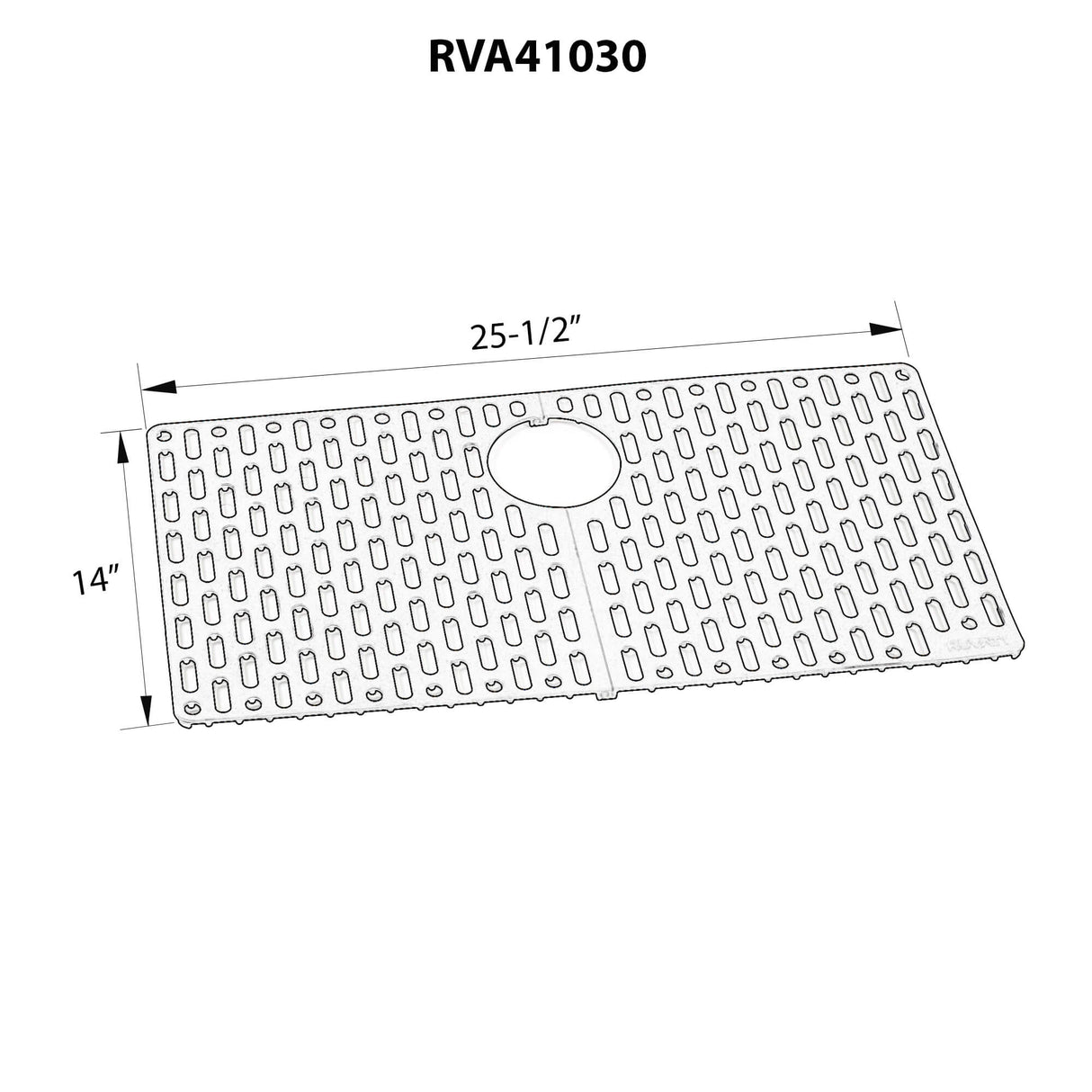 Ruvati Silicone Bottom Grid Sink Mat for RVG1030 and RVG2030 Sinks - Black - RVA41030BK