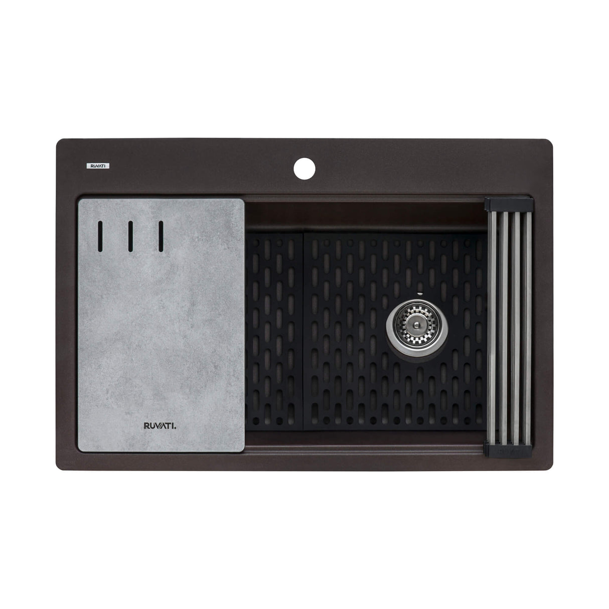 Ruvati Silicone Bottom Grid Sink Mat for RVG1302 and RVG2302 Sinks - Black - RVA41302BK