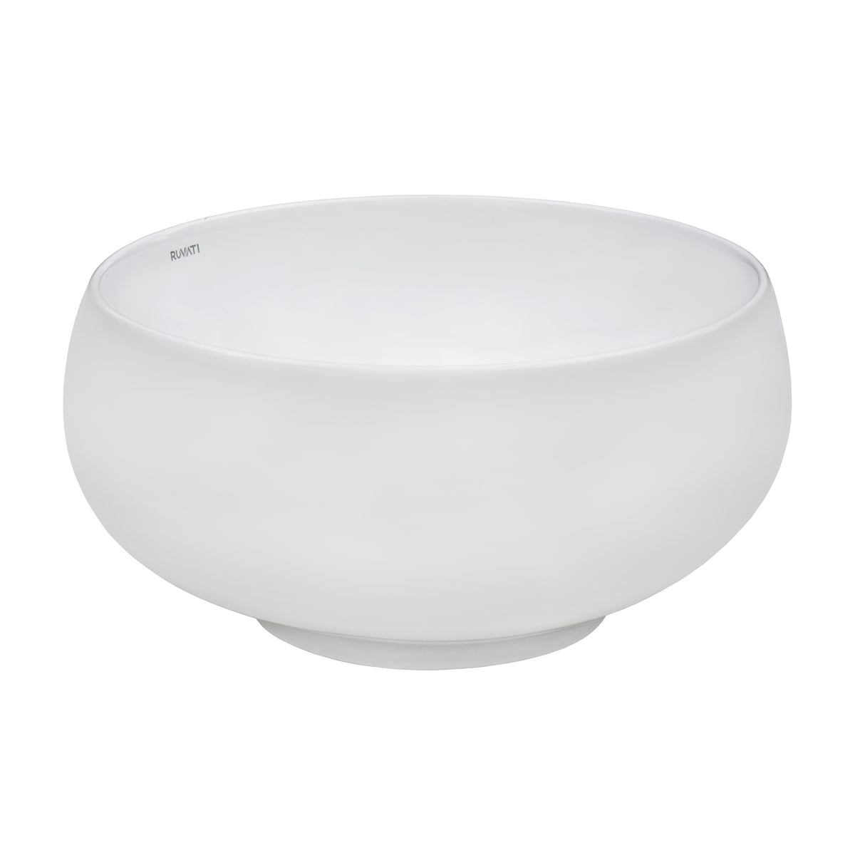 Ruvati 12 inch Bathroom Vessel Sink Round White Circular Above Counter Porcelain Ceramic - RVB0312