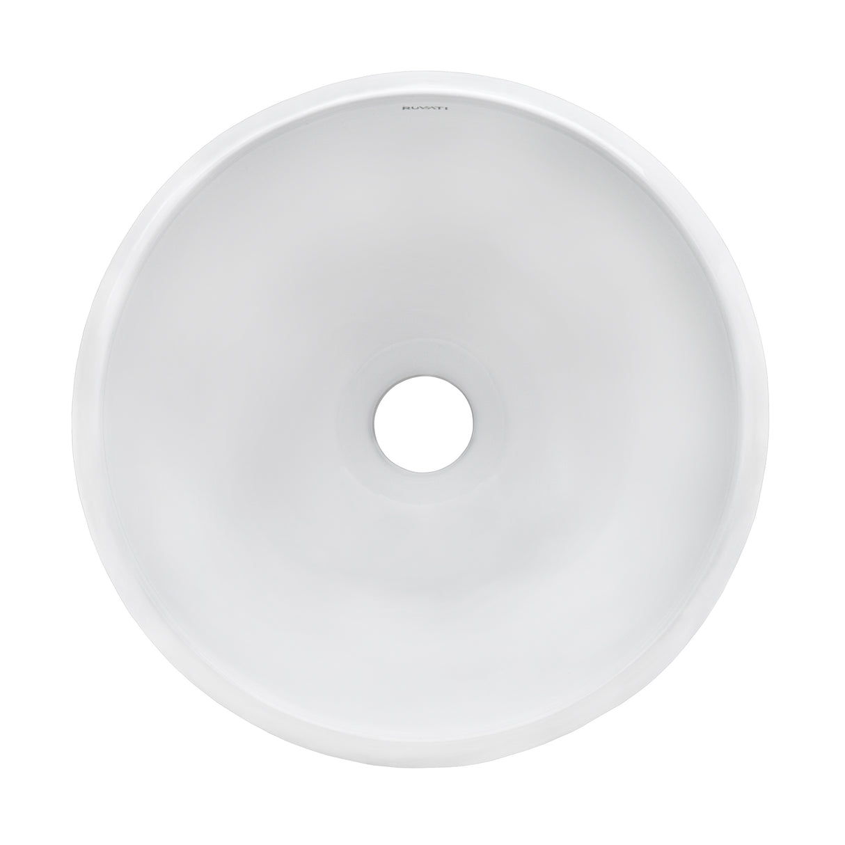 Ruvati 12 inch Bathroom Vessel Sink Round White Circular Above Counter Porcelain Ceramic - RVB0312