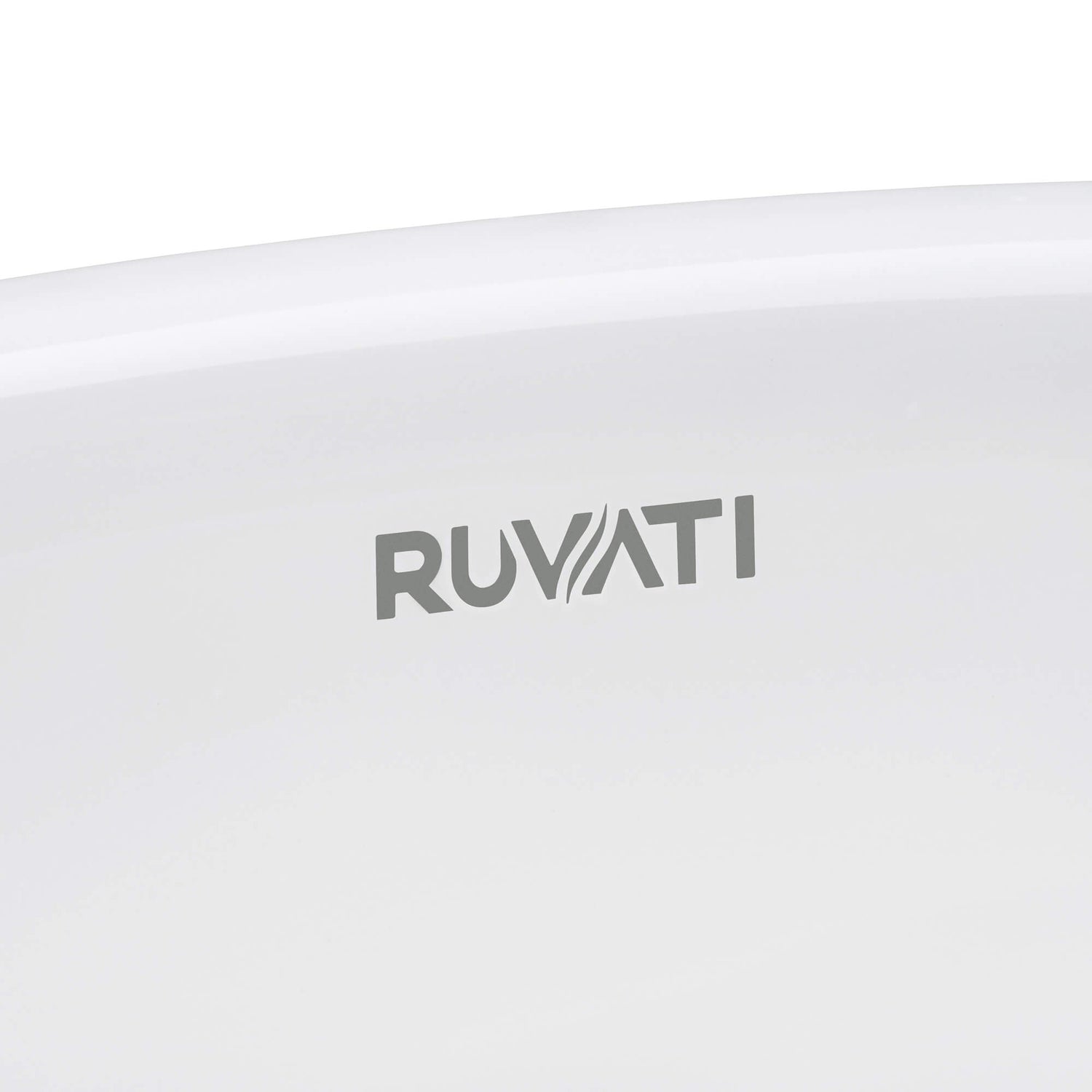 Ruvati 16 x 13 inch Undermount Bathroom Sink White Oval Porcelain Ceramic with Overflow - RVB0618