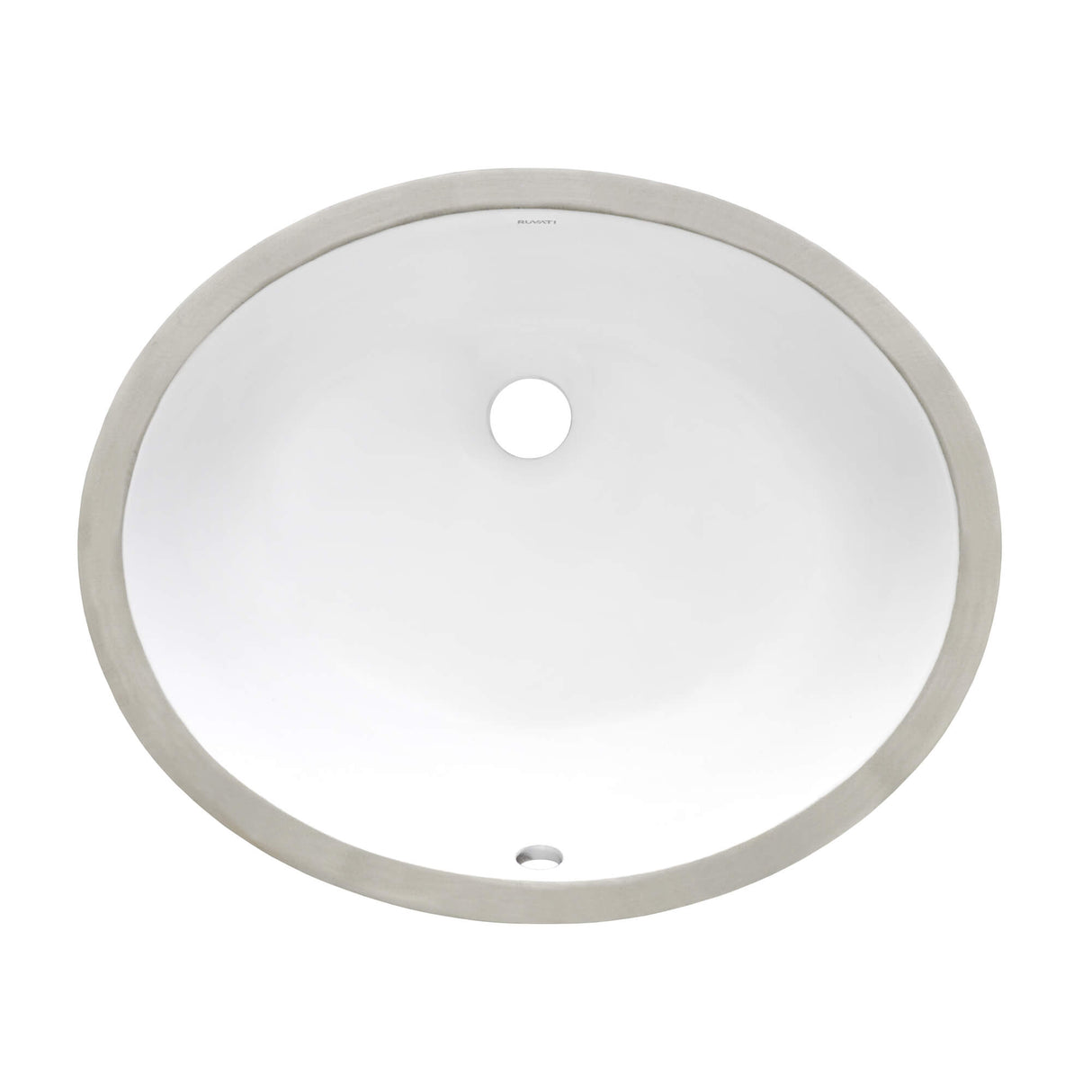 Ruvati 17 x 14 inch Undermount Bathroom Vanity Sink White Oval Porcelain Ceramic with Overflow - RVB0619