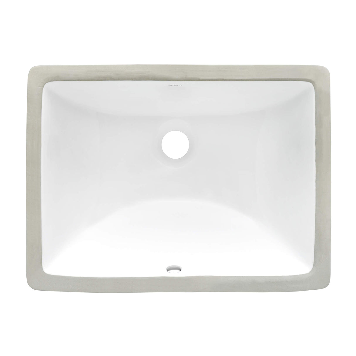 Ruvati 17 x 12 inch Undermount Bathroom Vanity Sink White Rectangular Porcelain Ceramic with Overflow - RVB0718