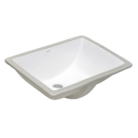 Ruvati 18 x 13 inch Undermount Bathroom Sink White Rectangular Porcelain Ceramic with Overflow - RVB0720