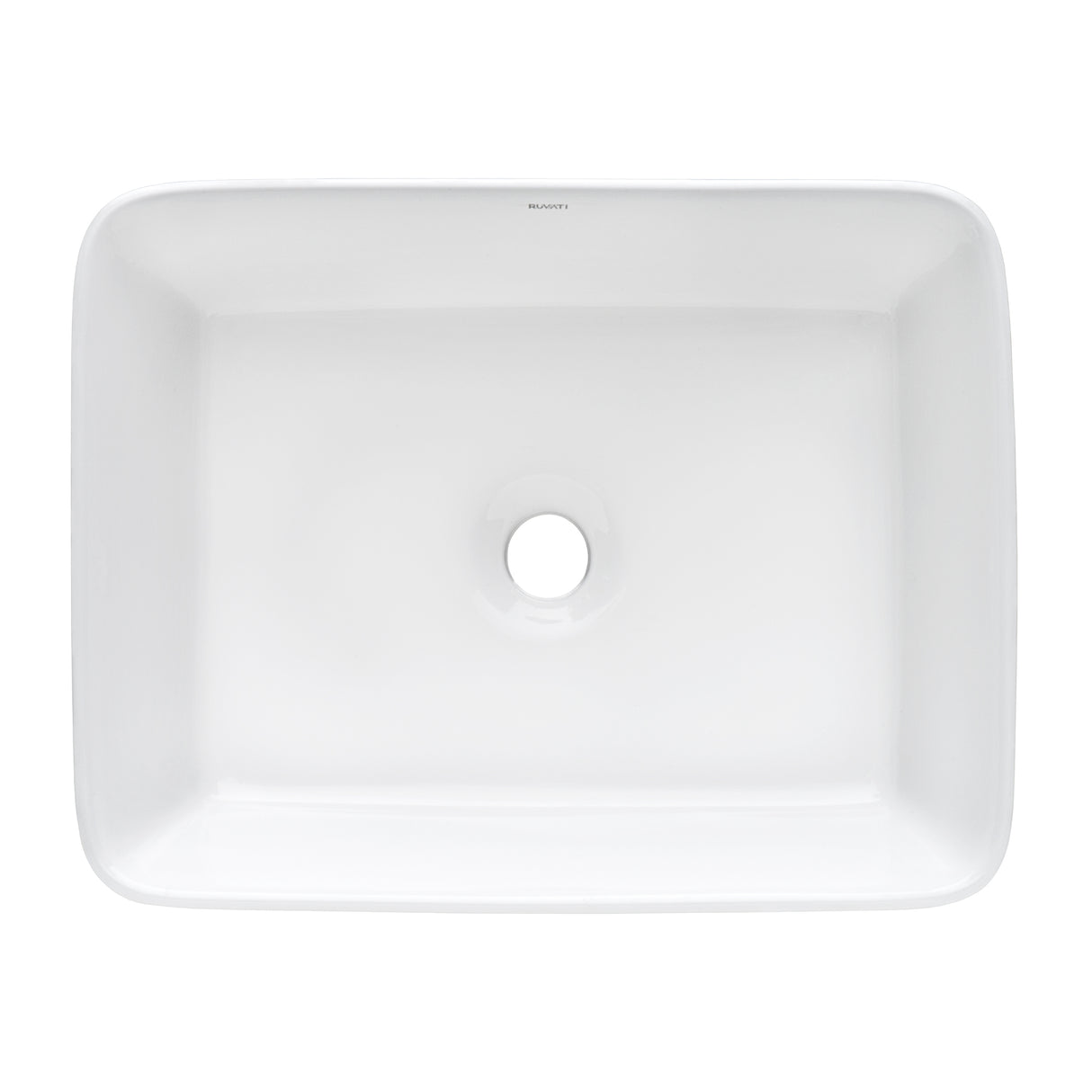 Ruvati 19 x 14 inch Bathroom Vessel Sink White Rectangular Above Vanity Counter Porcelain Ceramic - RVB1915