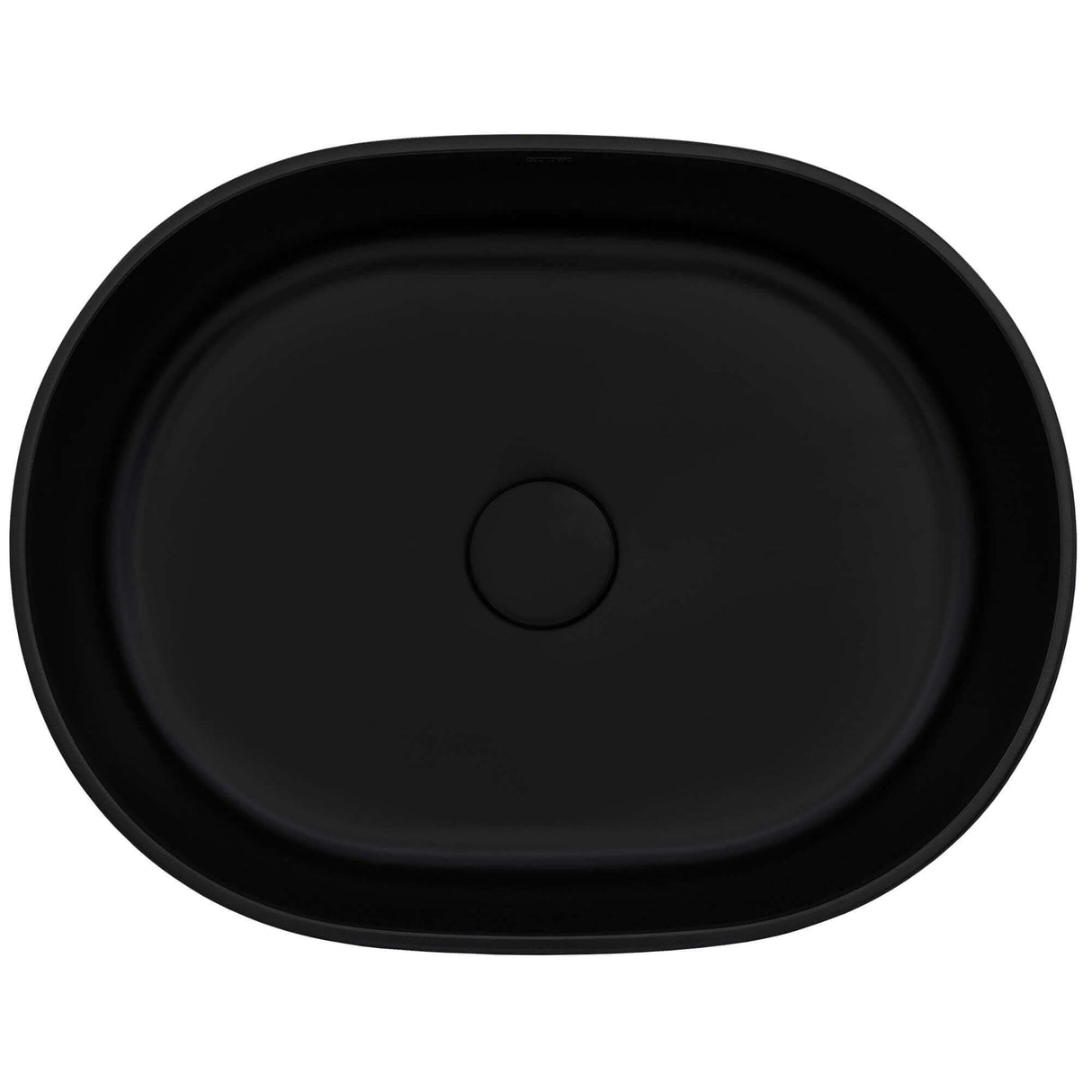 Ruvati 19-inch Matte Black epiStone Solid Surface Modern Bathroom Vessel Sink - RVB2119BK