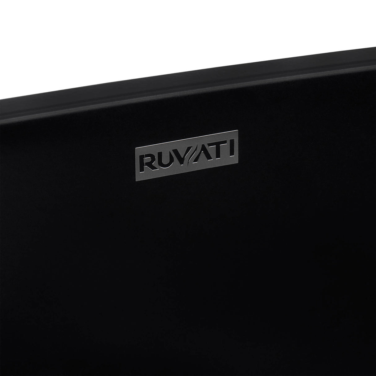 Ruvati 19-inch Matte Black epiStone Solid Surface Modern Bathroom Vessel Sink - RVB2119BK