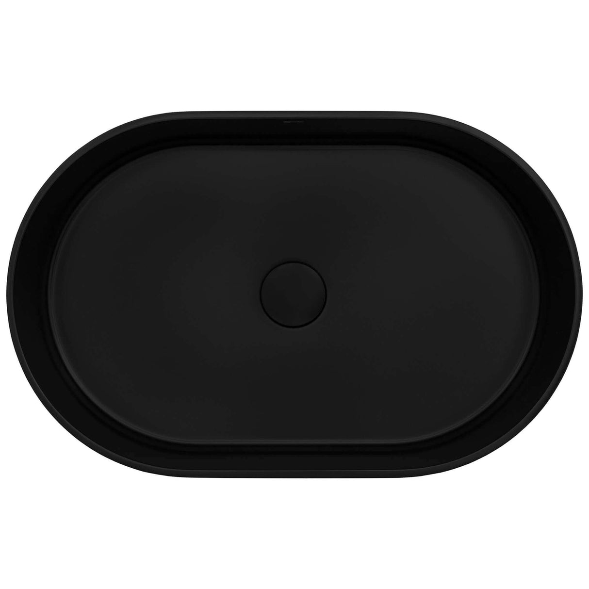 Ruvati 23-inch Matte Black epiStone Solid Surface Modern Bathroom Vessel Sink - RVB2550BK
