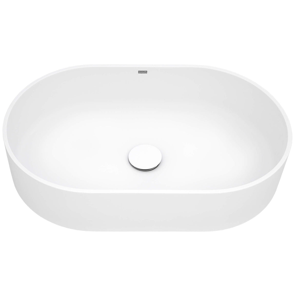 Ruvati 23-inch Matte White epiStone Solid Surface Modern Bathroom Vessel Sink - RVB2550WH