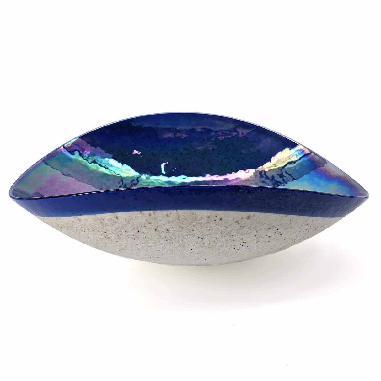 Ruvati 19 inch Murano Glass Art Vessel Seashell Decorative Pattern Bathroom sink - Celestial Blue - RVB3042