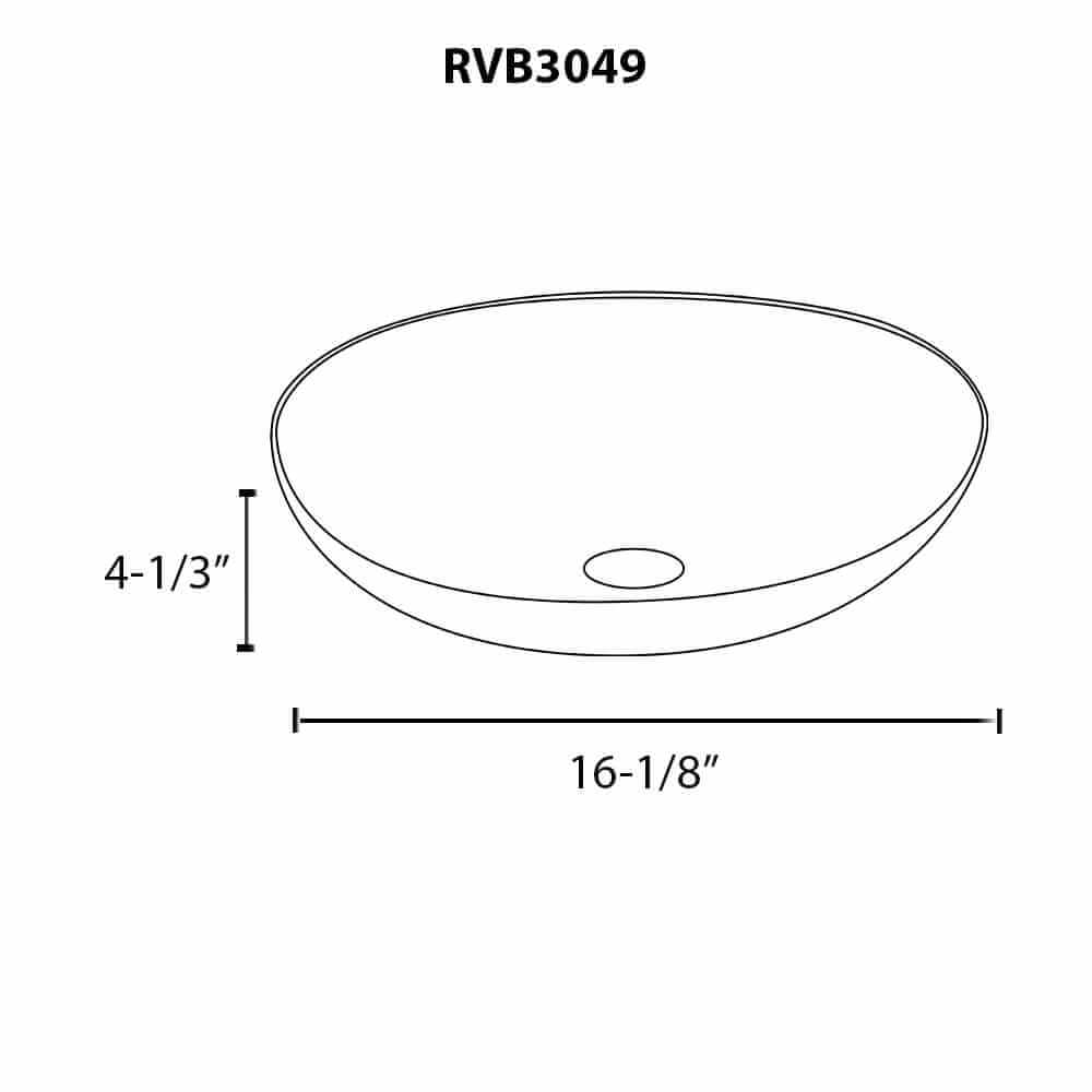 Ruvati 16 inch Murano Glass Art Vessel Circle Decorative Pattern Bathroom Sink - Cosmic Black - RVB3049