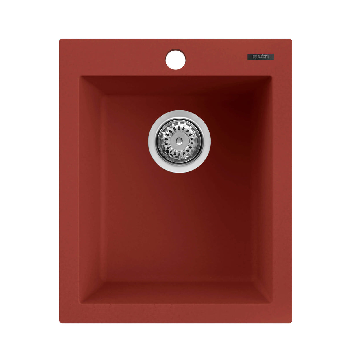 Ruvati 16 x 20 inch epiGranite Drop-in Topmount Granite Composite Single Bowl Kitchen Sink - Berry Red - RVG1016BR