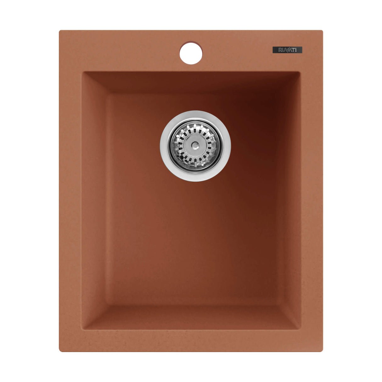 Ruvati 16 x 20 inch epiGranite Drop-in Topmount Granite Composite Single Bowl Kitchen Sink - Clay - RVG1016TC