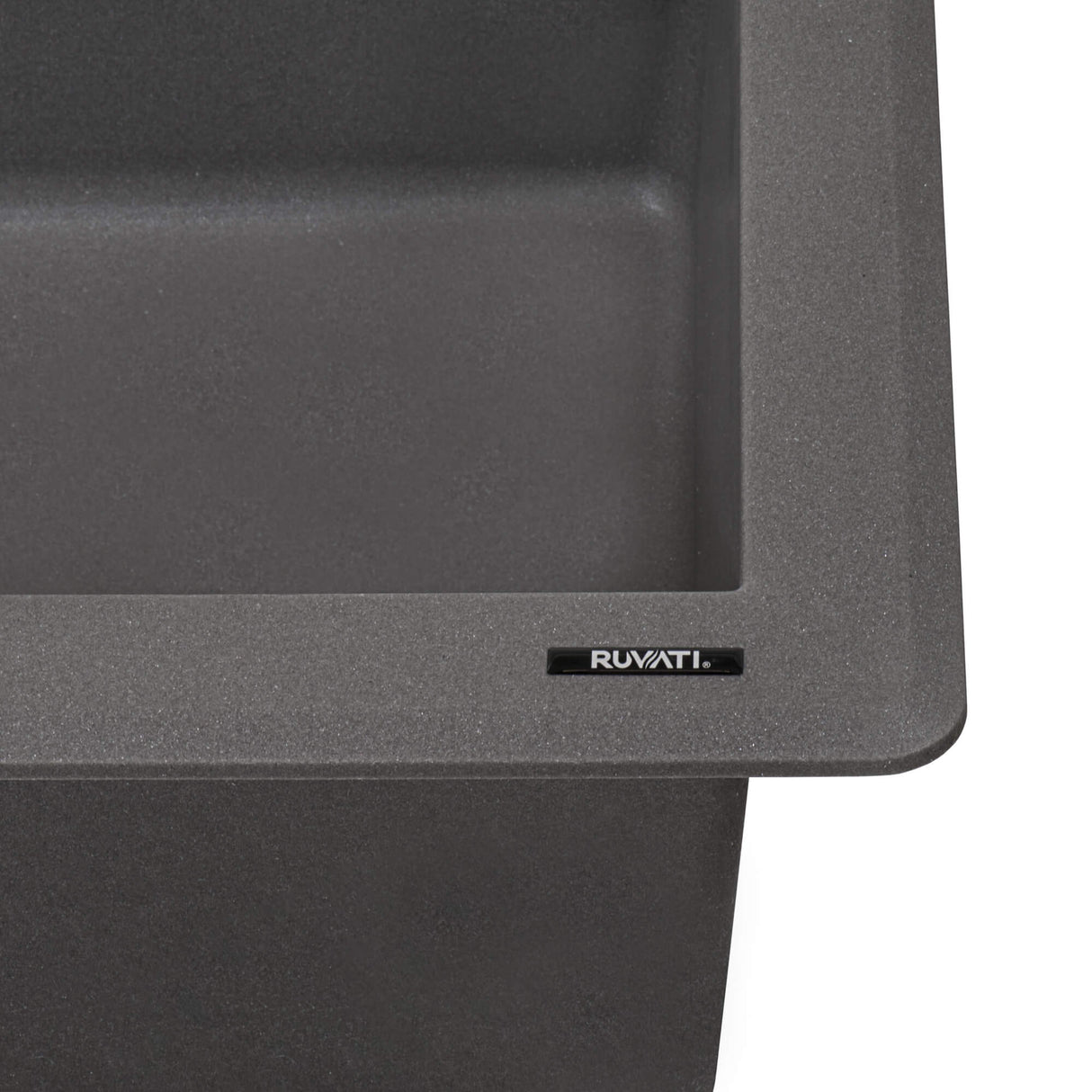 Ruvati 33 x 22 inch epiGranite Drop-in Topmount Granite Composite Single Bowl Kitchen Sink - Urban Gray - RVG1033GR