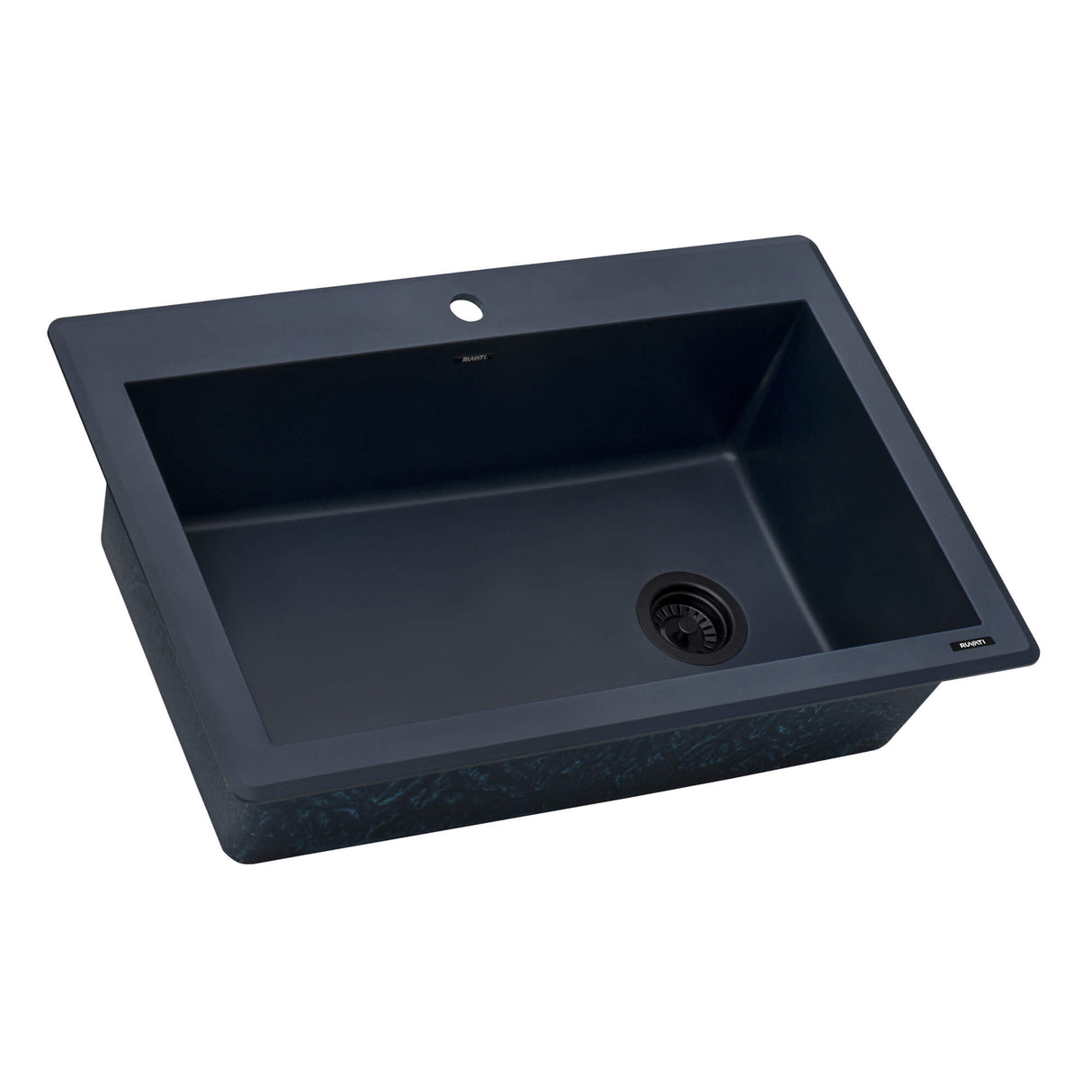 Ruvati 33 x 22 inch Granite Composite Drop-in Topmount Single Bowl Kitchen Sink - Catalina Blue - RVG1033LU