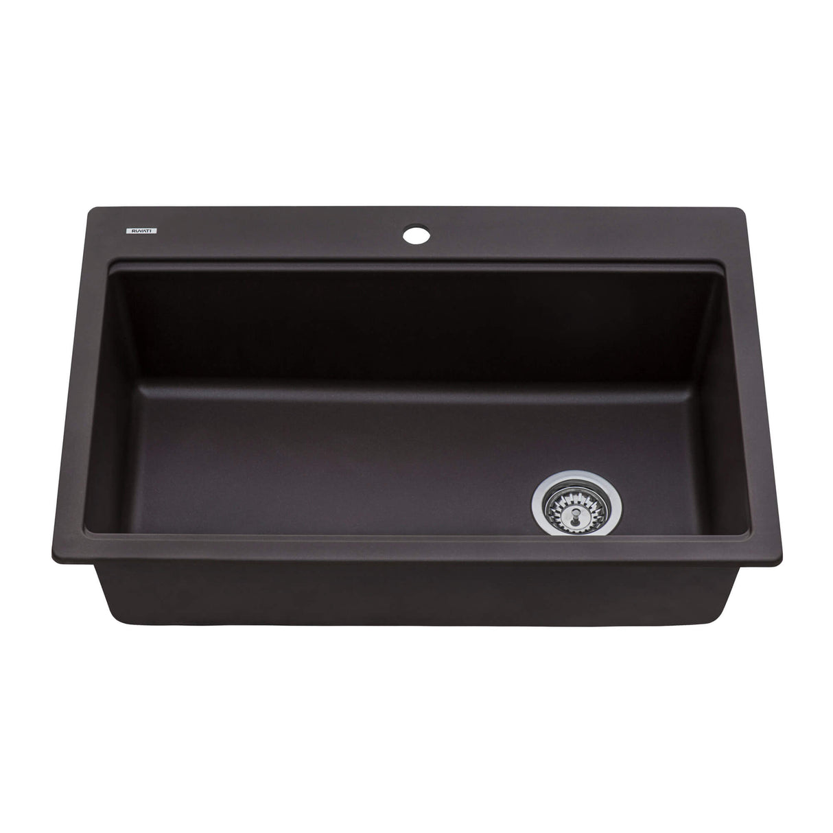 Ruvati 33-inch Granite Composite Workstation Drop-in Topmount Kitchen Sink Espresso Brown - RVG1302ES