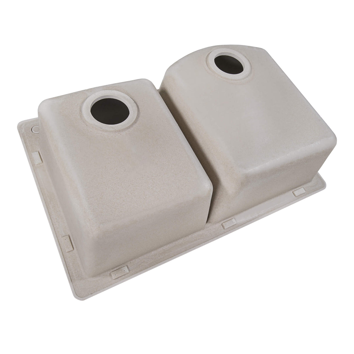 Ruvati 33 x 22 inch epiGranite Dual-Mount Granite Composite Double Bowl Kitchen Sink - Caribbean Sand - RVG1344CS